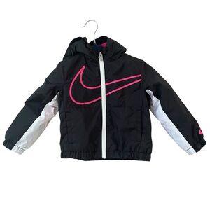 Nike Swoosh Fleece‎ Lined Windbreaker Light Jacket Size 2T NWT